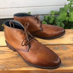 Johnston & Murphy Mens XC Flex Raleigh Chukka Boots sz 10 20-4562 Brown Leather